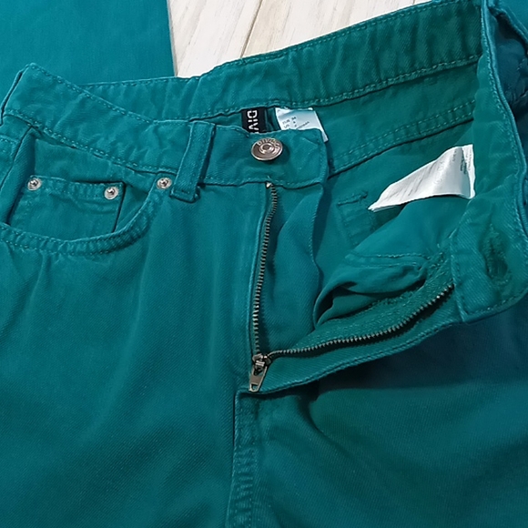 Divided H& M Raw Hem Skinny Green Jeans Size 4 - Picture 14 of 16